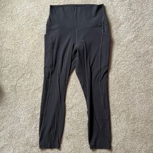 EUC Lululemon Align Leggings Size 8 Graphite Grey 25” with side pockets